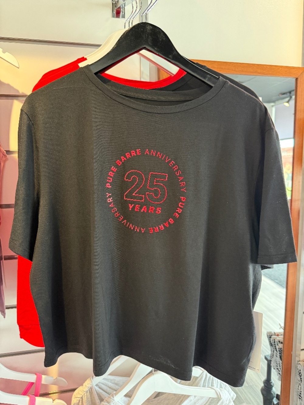 NWT Tavi Active Pure Barre 25th Anniversary Crop Tee